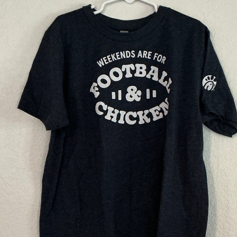 Blue Kids Short Sleeve Tee - Football & Chicken chic fil a large 10/12